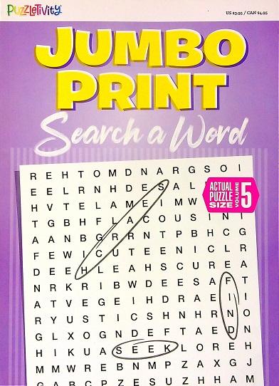 Jumbo Print Search a Word Puzzletivity (Volume 5)
