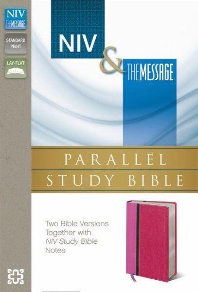 NIV & The Message Parallel Study Bible (Orchid/Raspberry Italian Duo-Tone)