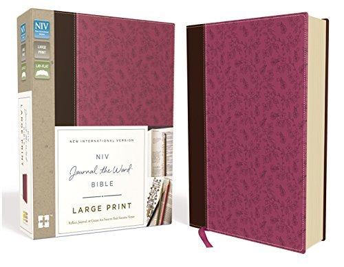 NIV Journal the Word Bible (Large Print, Pink/Brown Leathersoft)