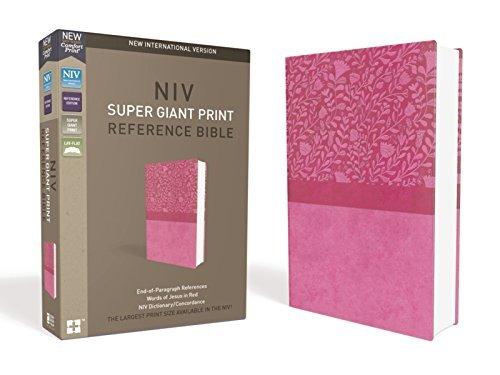 NIV Super Giant Print Reference Bible (Pink Leathersoft)