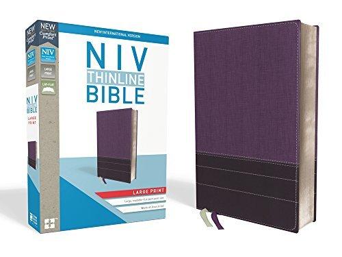 NIV Thinline Bible (Purple/Plum Leathersoft, Large Print)