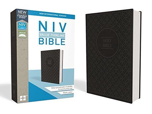 NIV Value Thinline Bible (Charcoal/Black Leathersoft)