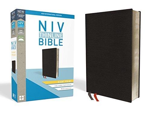 NIV Giant Print Thinline Bible (Black Bonded Leather)