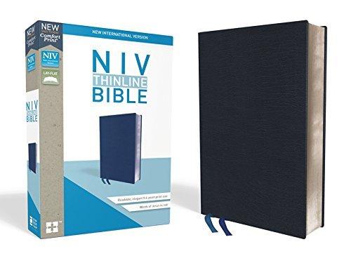 NIV Thinline Bible (Navy Bonded Leather)