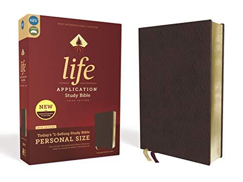 NIV, Personal Size Life Application Study Bible (Third Edition, Thumb Indexed, Burgundy Bonded Leather)