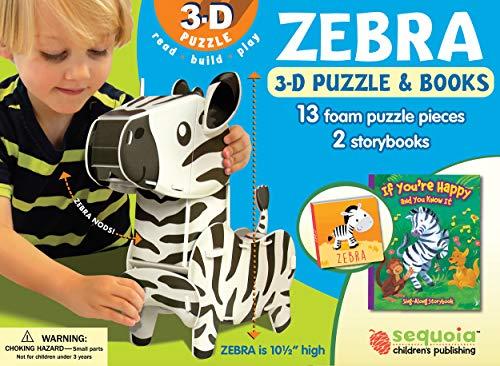 Zebra 3-D Puzzle & 2-Book Set