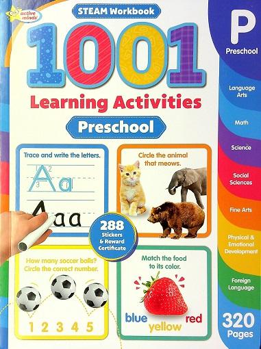Preschool 1001 Learning Activities STEAM Workbook