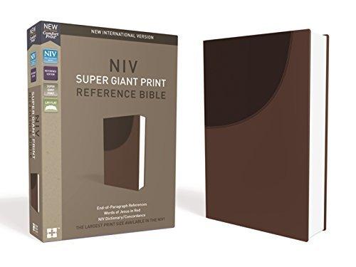 NIV Super Giant Print Reference Bible (Chocolate Leathersoft)