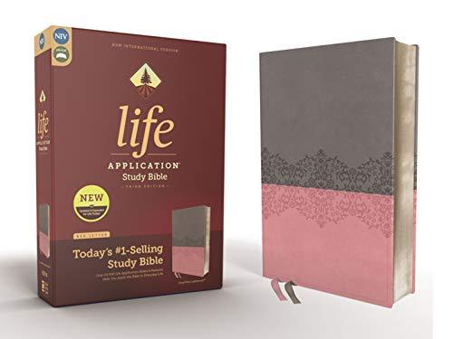 NIV Life Application Study Bible (Gray/Pink, Leathersoft, 3rd Edition)