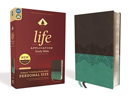 NIV Personal Size Life Application Study Bible (Third Edition, Gray/Teal Leathersoft)