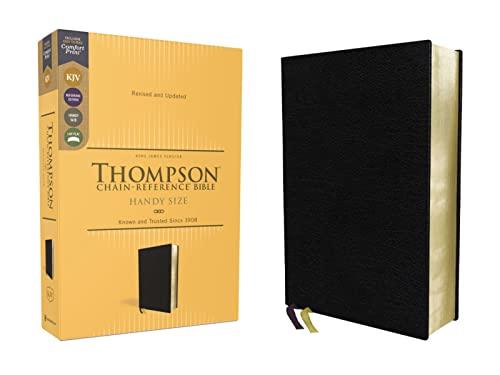 KJV Thompson Chain-Reference Bible Handy Size (Black, European Bonded Leather)