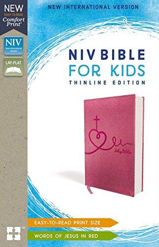 NIV Thinline Bible For Kids (Pink Leathersoft)