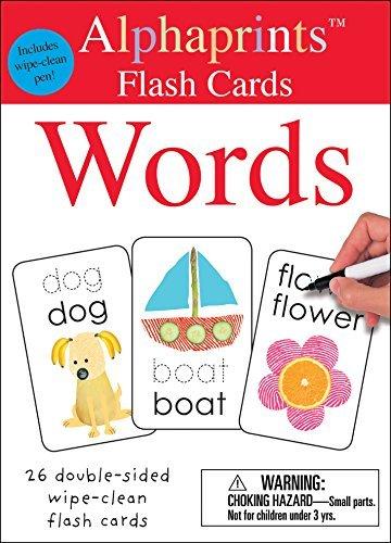 Words Wipe-Clean Flash Cards With Pen (Alphaprints)