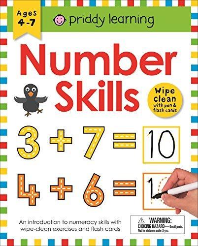 Number Skills Wipe Clean Workbook with Pen & Flash Cards (Priddy Learning)
