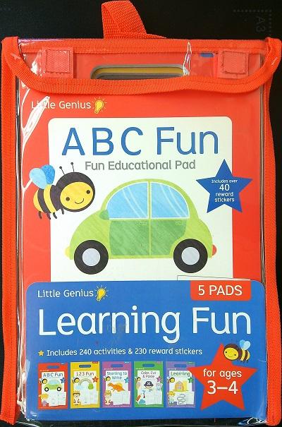 Little Genius Learning Fun Pads (ABC/123/Starting to Write/Color, Cut & Paste/Learning, Ages 3-4)