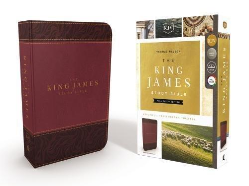 The King James Study Bible (Large Print, 4133B, Burgundy/Dark Burgundy Leathersoft)