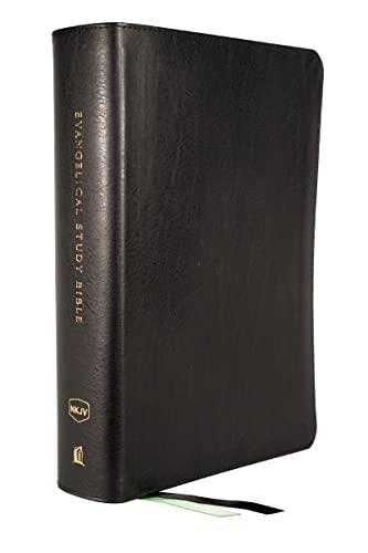 NKJV, Evangelical Study Bible (Thumb Indexed, #6535BKI - Black Bonded Leataher)