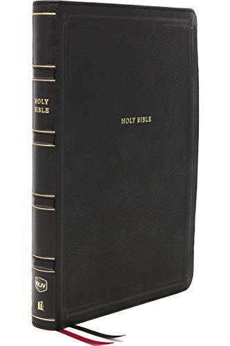NKJV Deluxe, Giant Print, Center-Column Reference Bible (Thumb Indexed, #6853DBKA - Black Leathersoft)
