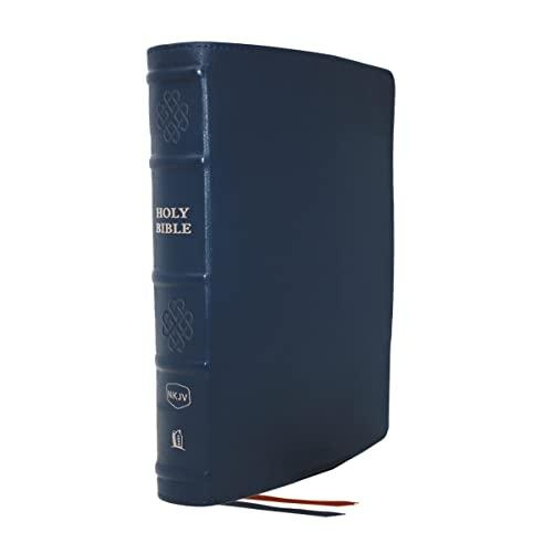 NKJV, Single-Column Reference Bible (6046BL, Blue Genuine Leather)