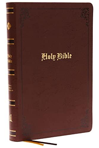 KJV, Large Print, Center-Column Reference Bible (#9875BRN - Brown Bonded Leather)