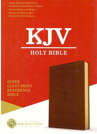 KJV, Super Giant Print Reference Holy Bible (Brown, Leathertouch)