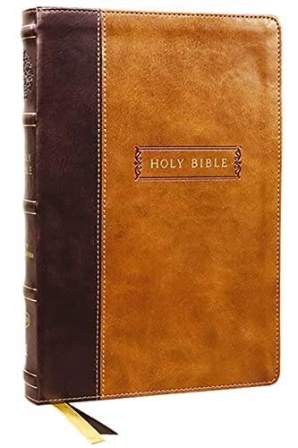KJV Center-Column Reference Bible With Apocrypha (Thumb Indexed, #9743BRNI - Brown Leathersoft)
