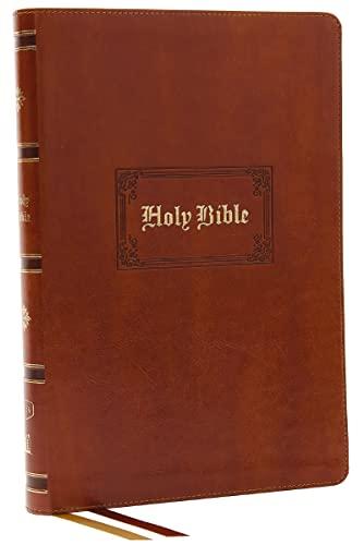 KJV, Giant Print Thinline Bible (Thumb Indexed, #4413VTA - British Tan Leathersoft)