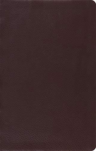 ESV Large Print Thinline Reference Bible (Top Grain Brown Leather)