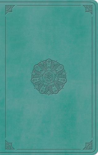 ESV Large Print Value Thinline Bible (TruTone, Turquoise, Emblem Design)