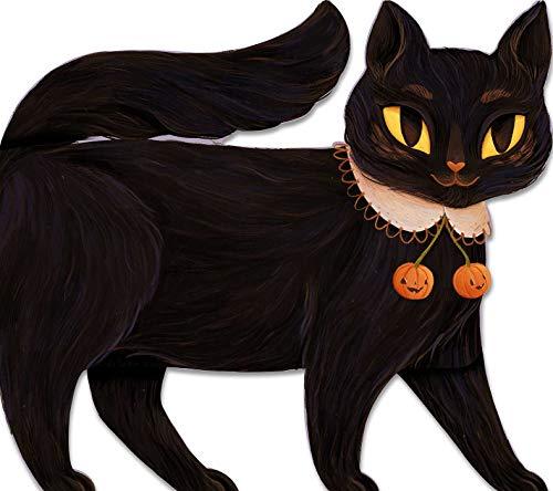 One Black Cat Sets Out on Halloween