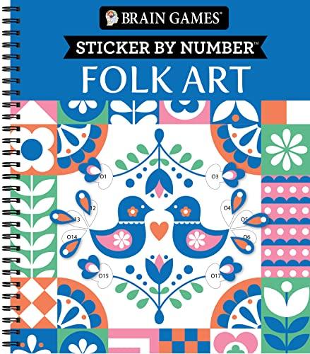 Folk Art: Sticker by Number (Brain Games)