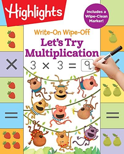 Write-On Wipe-Off Let's Try Multiplication Workbook With Marker