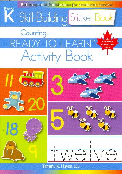 Counting Skill Building Sticker Activity Book (Ready to Learn, Canadian Curriculum Series - Pre-K to K)