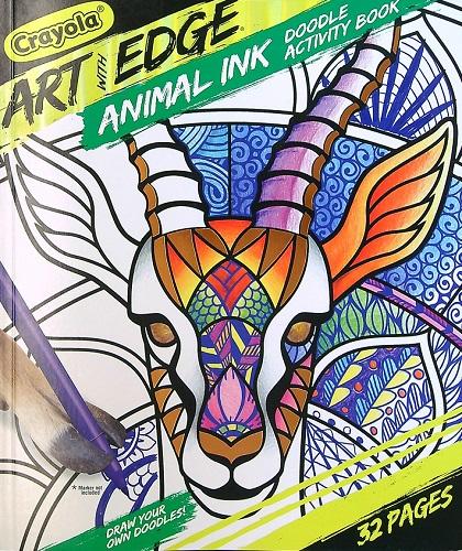 Art With Edge: Animal Ink Doodle Activity Book (Crayola)